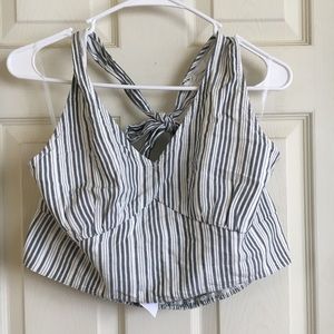 American Eagle striped halter top